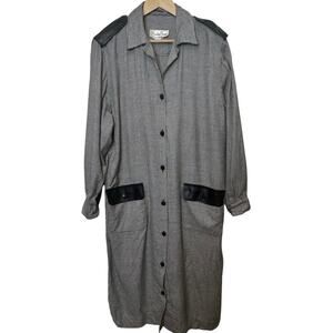 New with Tags! Vintage Claudia Cooper Size 16 Black and White Shirt Dress